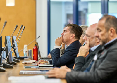 Partecipanti ascoltano gli interventi al forum Prevenzione in Azione presso la Fondazione Eucentre